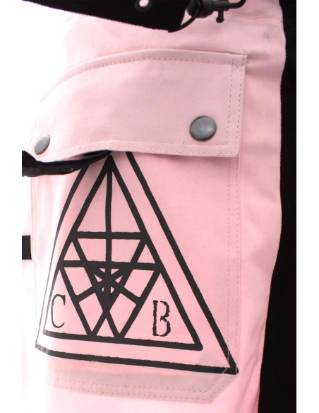Veil and Void Mini Skirt Black x Pink - Chemical Black