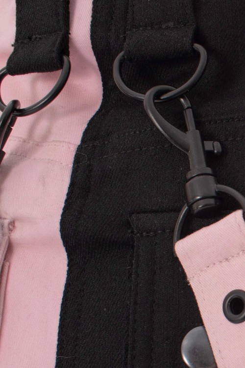 Veil and Void Mini Skirt Black x Pink - Chemical Black