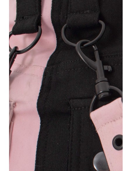 Veil and Void Mini Skirt Black x Pink - Chemical Black