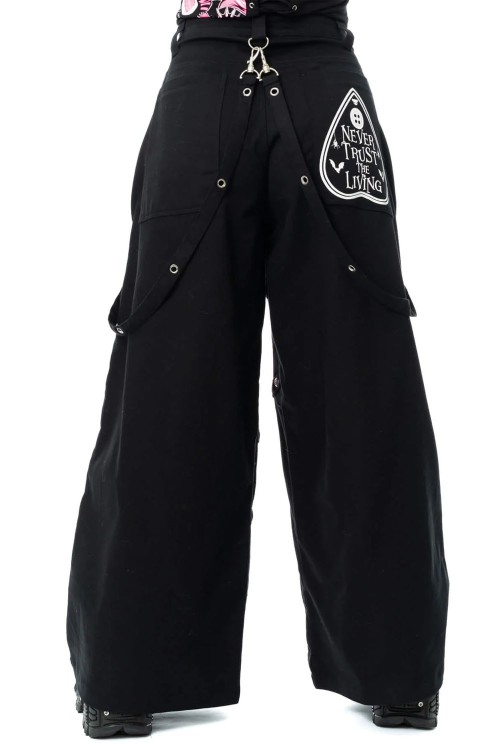 Pantalón Oversized Dollhouse Detention en Negro x Rosa - Cupcake Cult