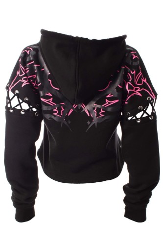 Sudadera Thornchant Negro x Fucsia - Heartless 2