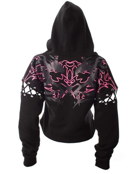 Thornchant Sweatshirt Black x Fuchsia - Heartless