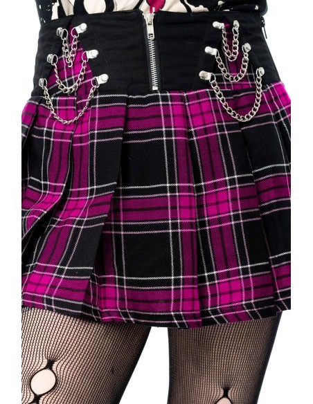 Falda de Tartán Fucsia Nixie - Heartless
