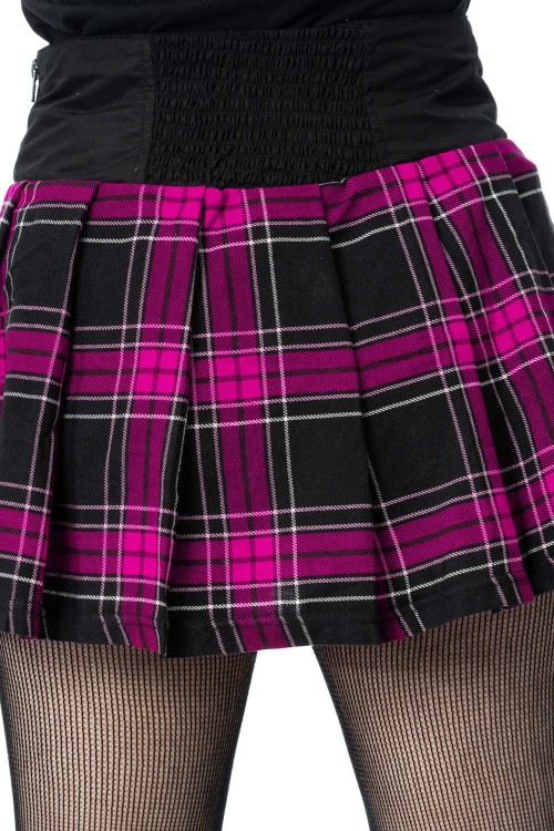 Falda de Tartán Fucsia Nixie - Heartless