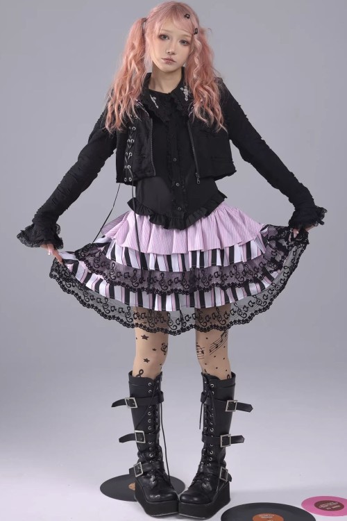 Pink Music Symphony Skirt - Evil Tooth