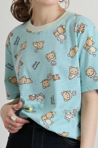 Rilakkuma Pattern T-shirt in Mint