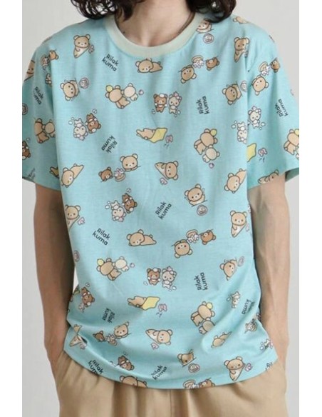 Rilakkuma Pattern T-shirt in Mint