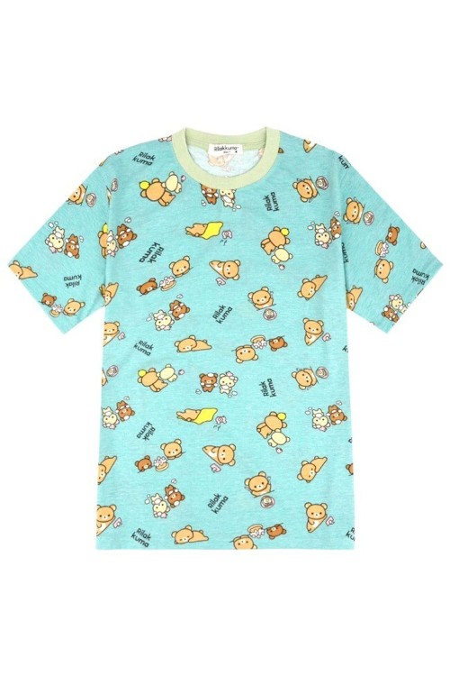 Rilakkuma Pattern T-shirt in Mint
