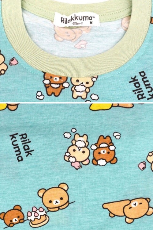Camiseta Rilakkuma Pattern en Menta