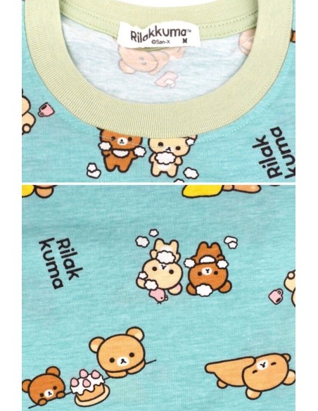 Camiseta Rilakkuma Pattern en Menta
