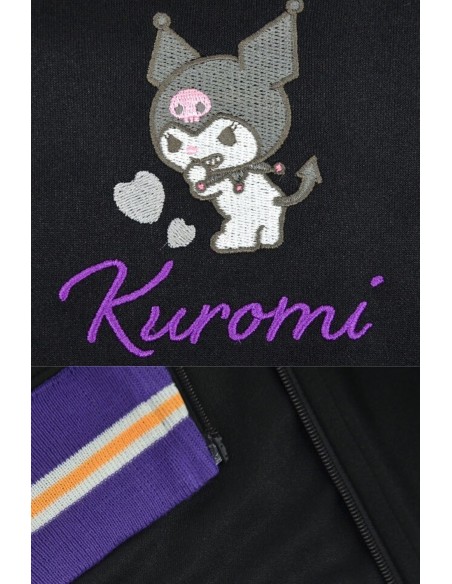 Embroidered Sports Jacket - Kuromi