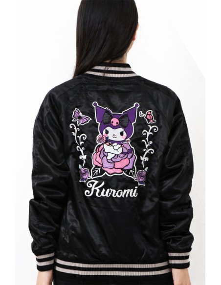 Kuromi Butterflies Bomber Sukajan Jacket - Black