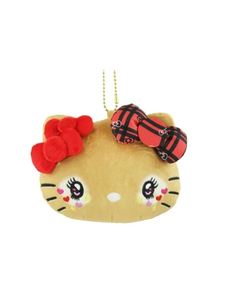 Hello Kitty Heisei Gyaru Face Keychain - Tartan Ribbon