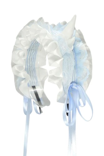 Headdress Maid Horns - Azul Pastel