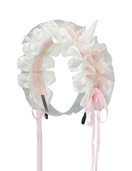 Headdress Maid Horns - Pastel Pink
