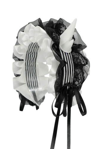 Headdress Maid Horns - Negro x Blanco