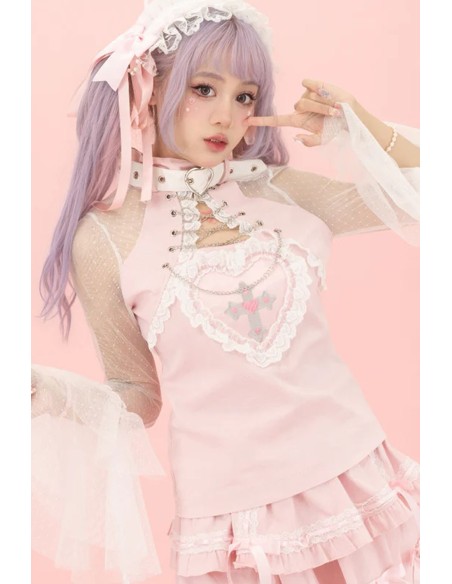 Pink Kiss Kill Top - ACDC RAG x Naomi