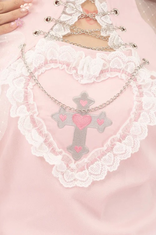 Pink Kiss Kill Top - ACDC RAG x Naomi