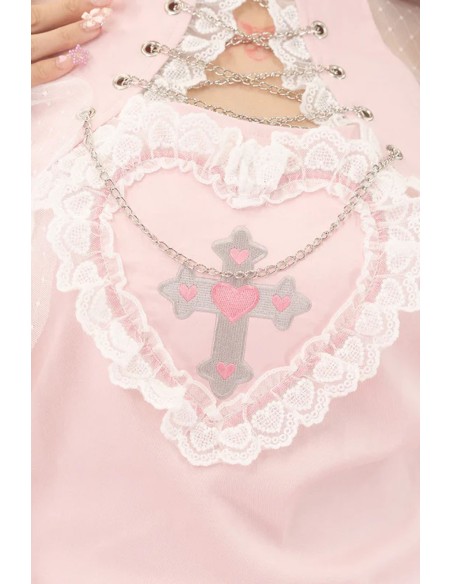 Pink Kiss Kill Top - ACDC RAG x Naomi