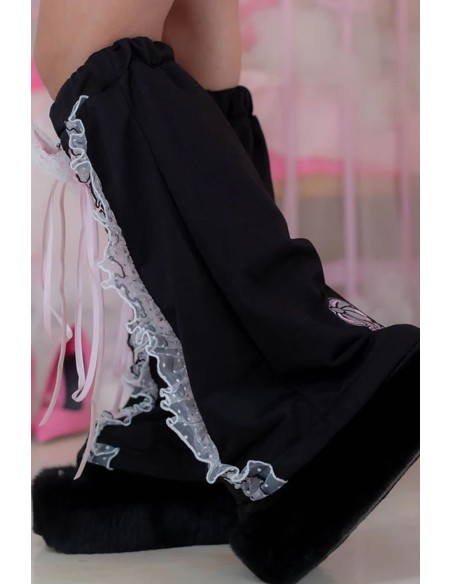 Hangyo Usagi (All Purpose Bunny) Leg Warmers - Black