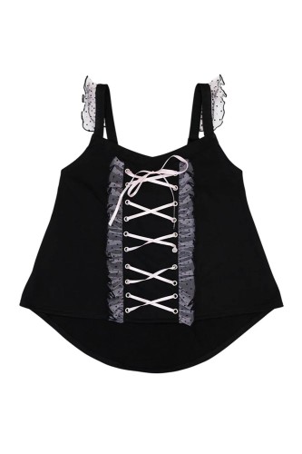 Hangyo Usagi Camisole Top (All Purpose Bunny) - Black 2