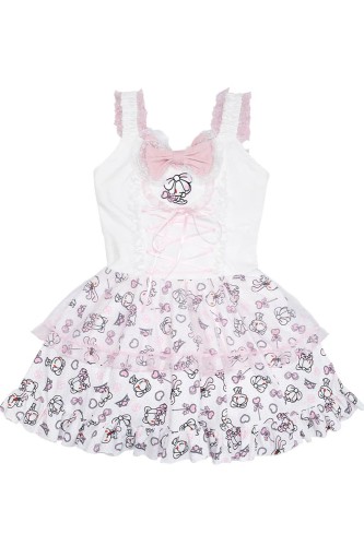 Hangyo Usagi (All Purpose Bunny) Strappy Dress - White 2