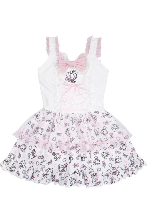 Vestido de Tirantes Hangyo Usagi (All Purpose Bunny) - Blanco