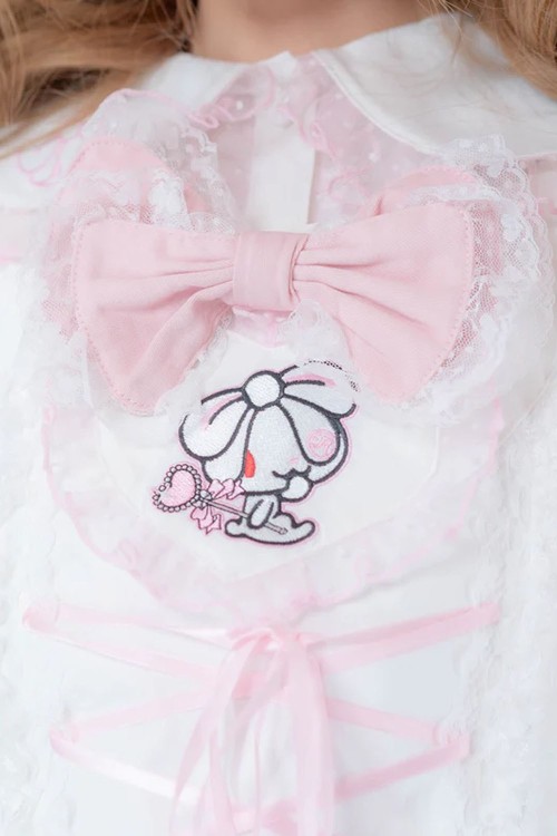 Vestido de Tirantes Hangyo Usagi (All Purpose Bunny) - Blanco
