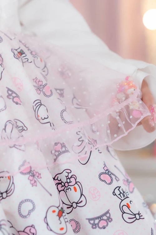 Vestido de Tirantes Hangyo Usagi (All Purpose Bunny) - Blanco