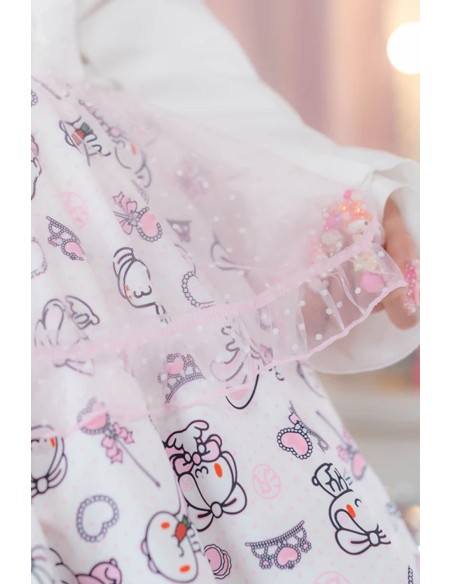 Vestido de Tirantes Hangyo Usagi (All Purpose Bunny) - Blanco