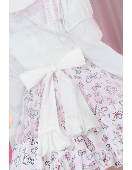 Hangyo Usagi (All Purpose Bunny) Strappy Dress - White