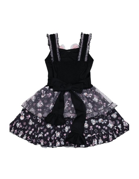 Hangyo Usagi (All Purpose Bunny) Strappy Dress - Black