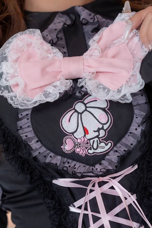 Vestido de Tirantes Hangyo Usagi (All Purpose Bunny) - Negro
