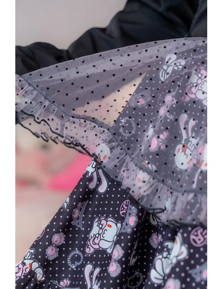 Vestido de Tirantes Hangyo Usagi (All Purpose Bunny) - Negro