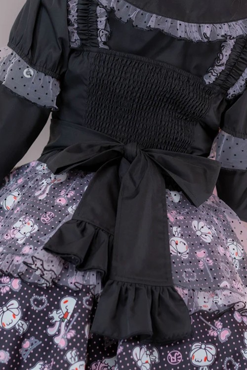Hangyo Usagi (All Purpose Bunny) Strappy Dress - Black