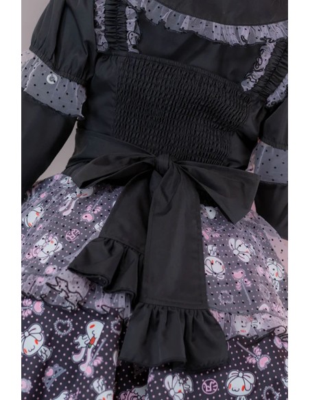 Hangyo Usagi (All Purpose Bunny) Strappy Dress - Black
