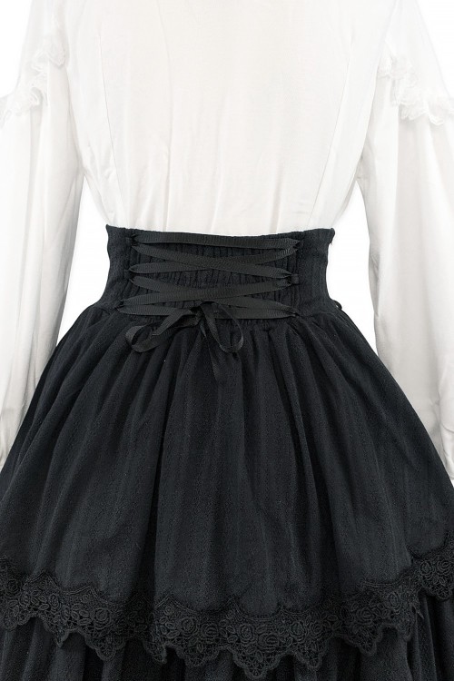 Old School Doll High Waist Skirt - Darkness Black (Madame Chocolat Exclusive)