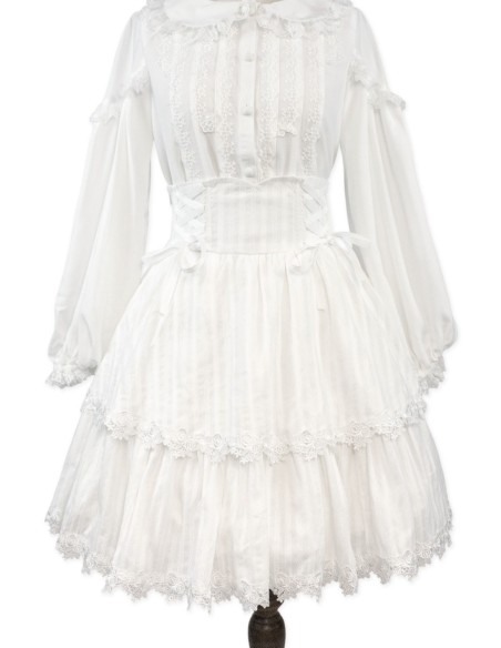 Falda de Cintura Alta Old School Doll - Heavenly White (Exclusivo Madame Chocolat)