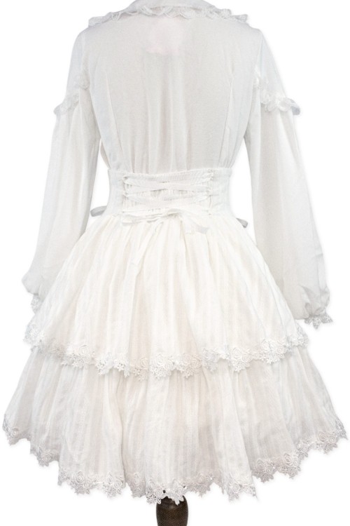 Falda de Cintura Alta Old School Doll - Heavenly White (Exclusivo Madame Chocolat)