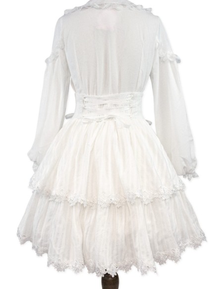 Old School Doll High Waist Skirt - Heavenly White (Madame Chocolat Exclusive)