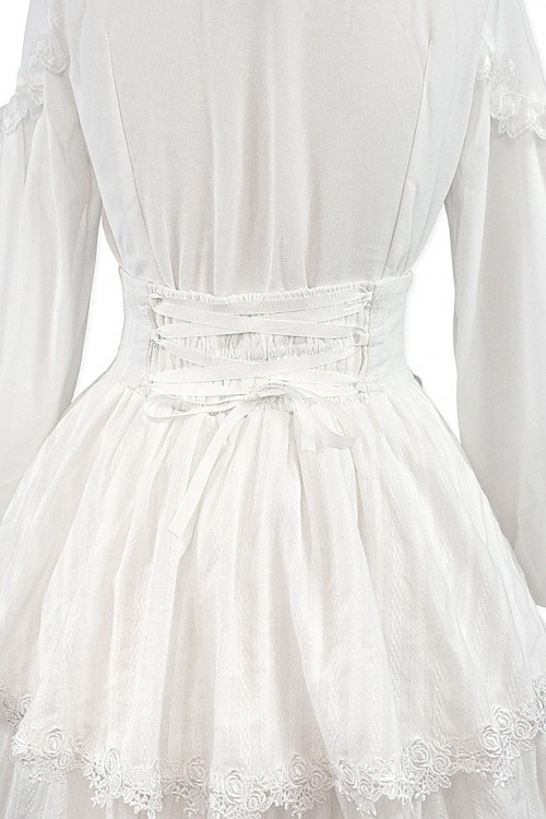 Falda de Cintura Alta Old School Doll - Heavenly White (Exclusivo Madame Chocolat)