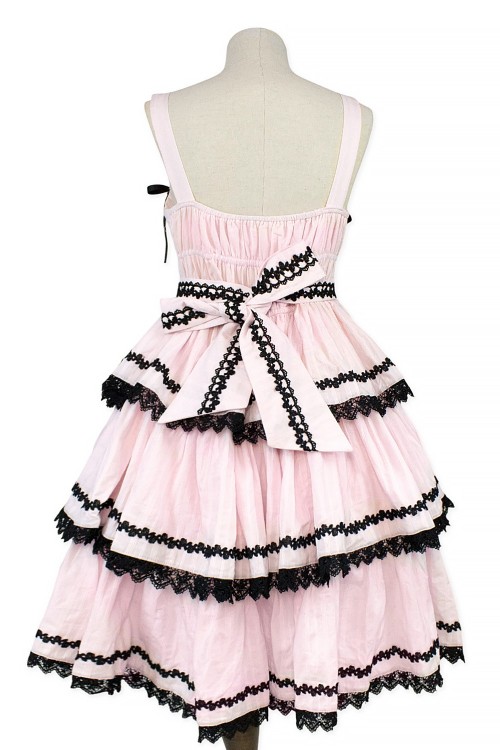 Vestido JSK Three Layer Cake - Princess Pink x Black (Color Exclusivo Madame Chocolat)