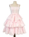 Vestido JSK Three Layer Cake - Princess Pink x White (Color Exclusivo Madame Chocolat)