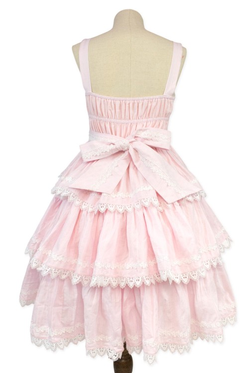 JSK Dress Three Layer Cake - Princess Pink x White (Madame Chocolat Exclusive Colorway)