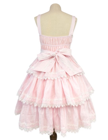 Vestido JSK Three Layer Cake - Princess Pink x White (Color Exclusivo Madame Chocolat)