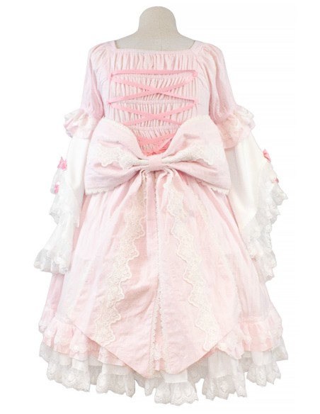 Antique Doll Gothic OP Dress - Princess Pink x White (Madame Chocolat Exclusive)