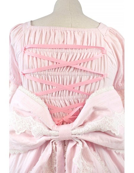 Antique Doll Gothic OP Dress - Princess Pink x White (Madame Chocolat Exclusive)