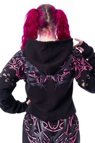 Sudadera Thornchant Negro x Fucsia - Heartless 2