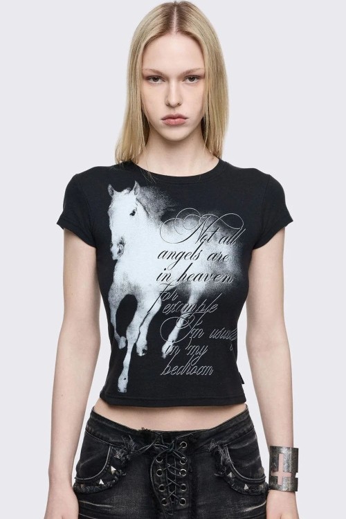 Baby Tee Wingless Angel T-shirt - Minga London