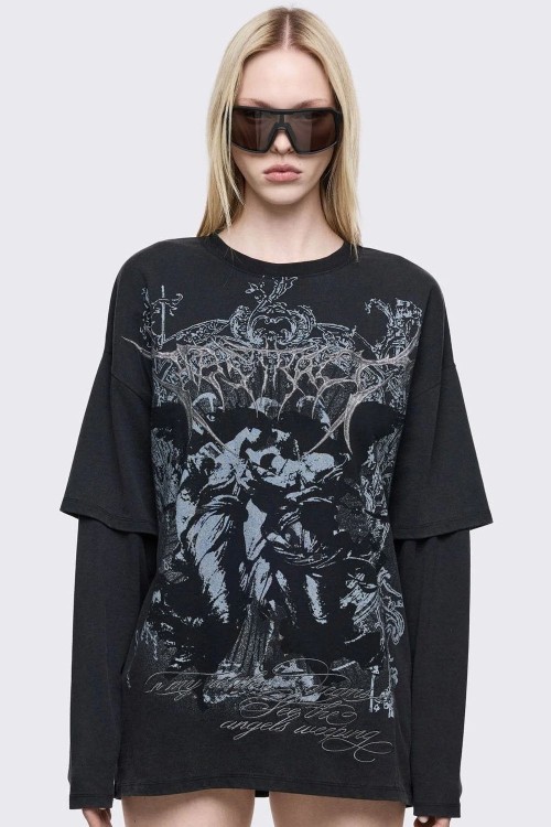 Dark Renaissance Double Sleeve T-Shirt - Minga London